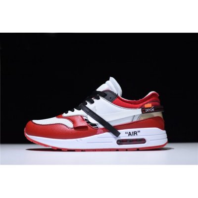 Nike Erkek Air Max 1 Beyaz / Siyah / Kırmızı Koşu Ayakkabısı Türkiye - 7U4BSNZ9